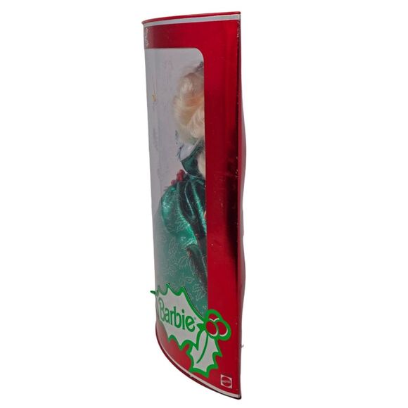 New Mattel 14123 Happy Holidays Barbie Doll Special Edition 1995 Christmas Green - Picture 4 of 8